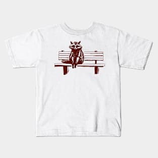 Cute Setting Raccoon Kids T-Shirt